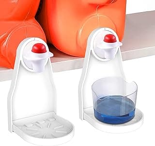 (2 Pack) Laundry Detergent Cup Holder Drip Catcher Organizer Clip Tight on Laundry Bottle Spouts, No More Leaks or Mess with Detergent and...