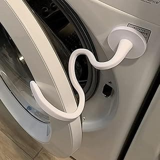 Front Load Washer Door Prop and Stopper - Magnetic Washing Machine Door Holder with 2.6-Inch Magnet Base, Removable Washer Door Stopper Kee...
