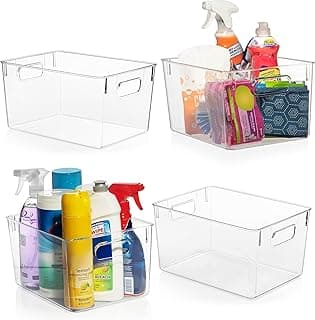 ClearSpace Clear Plastic Storage Bins – Pantry Organizers & Storage Containers, Cabinet Organizer - Home Organization Must Haves for Kitche...